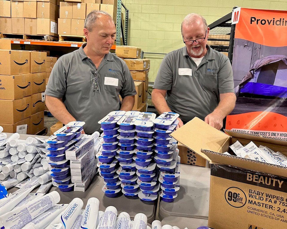 Volunteering at Relief and Hygiene Kit Building - Nashville, TN